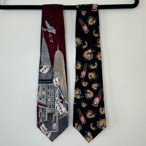 Tabasco 100% Silk Made In USA Patterned Tie Bundle